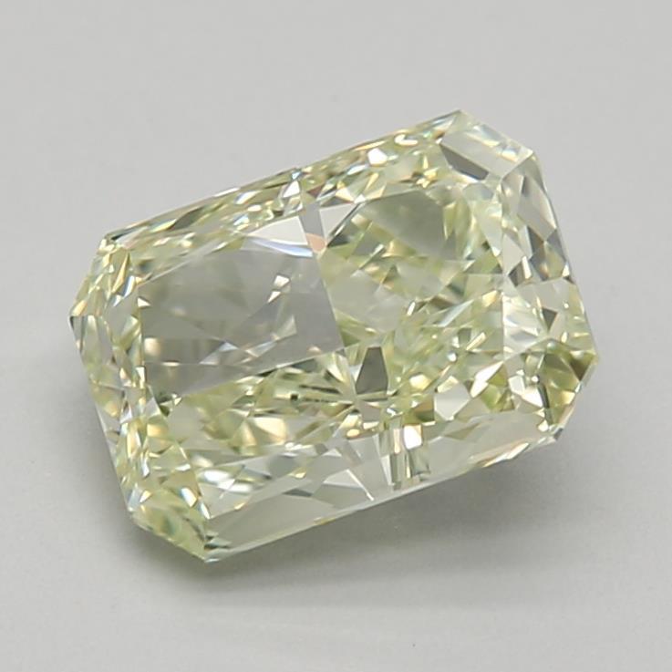 1.55 Ct. Fancy Light Yellow Green Radiant Lab Grown Diamond