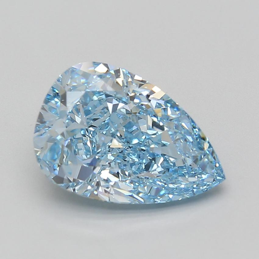 5.09 Ct. Fancy Vivid Blue Pear Lab Grown Diamond