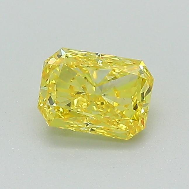 0.54 Ct. Fancy Vivid Yellow Radiant Lab Grown Diamond