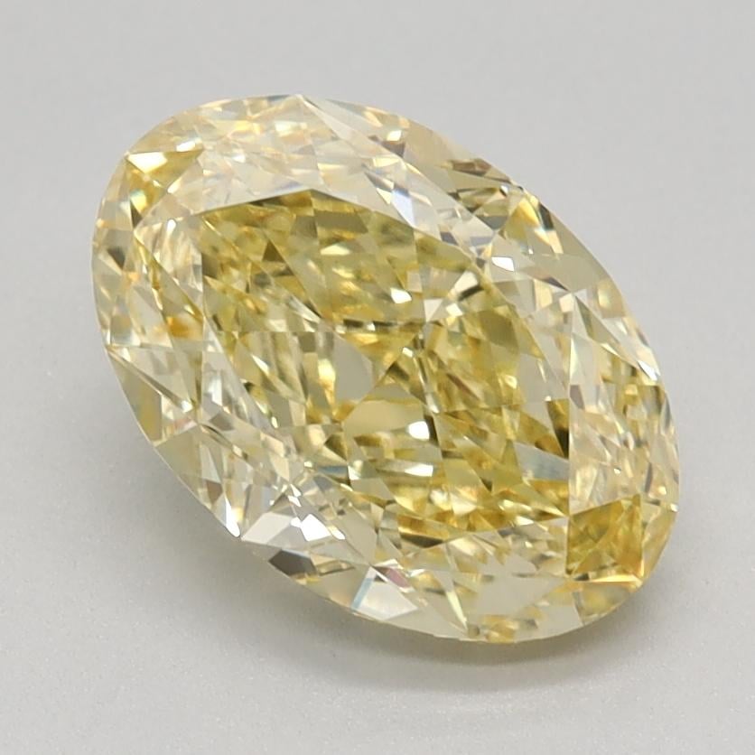 1.62 Ct. Fancy Intense Yellow Oval Lab Grown Diamond