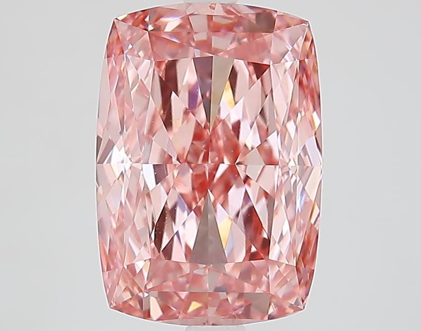 4.00 Ct. Fancy Vivid Pink Cushion Lab Grown Diamond