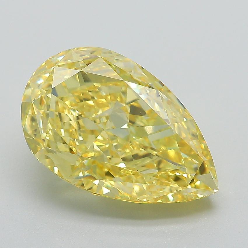 5.10 Ct. Fancy Vivid Yellow Pear Lab Grown Diamond