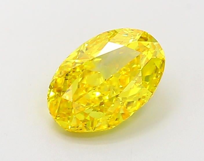 1.46 Ct. Fancy Vivid  Yellow Oval Lab Grown Diamond