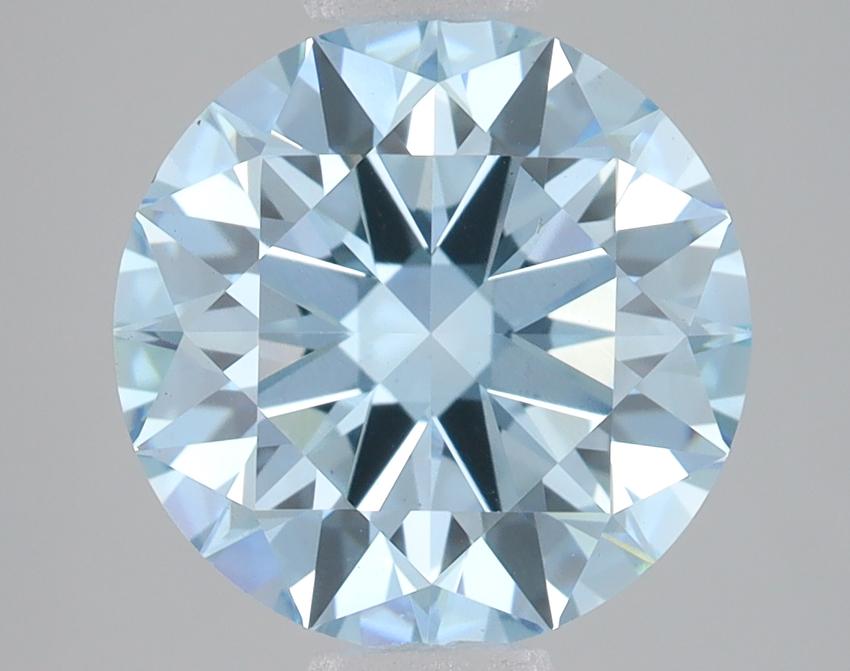 3.08 Ct. Fancy Vivid Blue Round Lab Grown Diamond