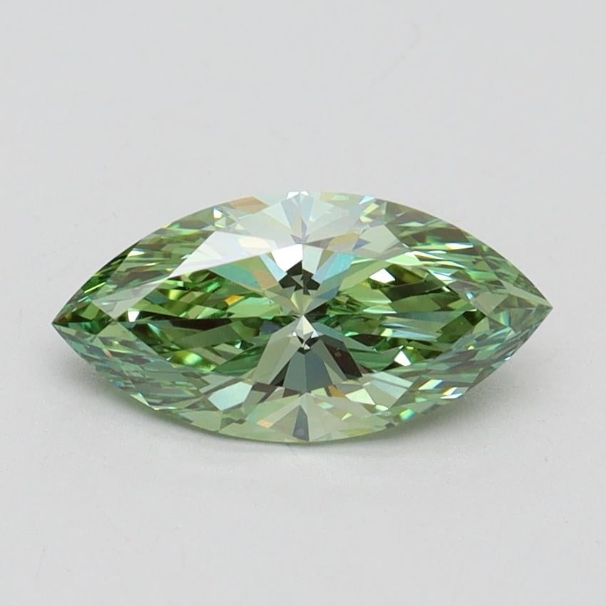 1.18 Ct. Fancy Vivid Green Marquise Lab Grown Diamond