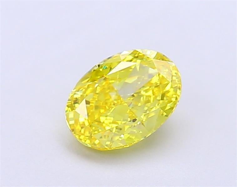 1.08 Ct. Fancy Vivid  Yellow Oval Lab Grown Diamond