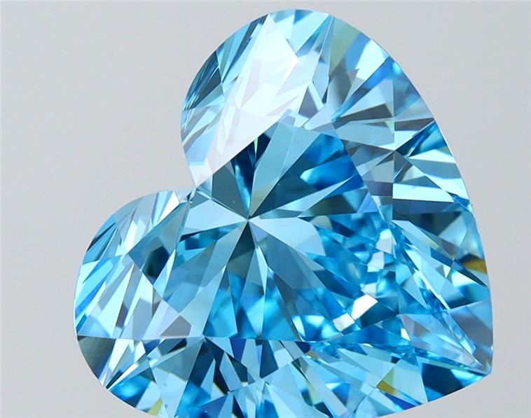 6.30 Ct. Fancy Vivid Blue Heart Lab Grown Diamond