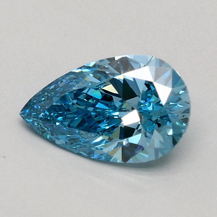 0.51 Ct. Fancy Vivid Blue Pear Lab Grown Diamond