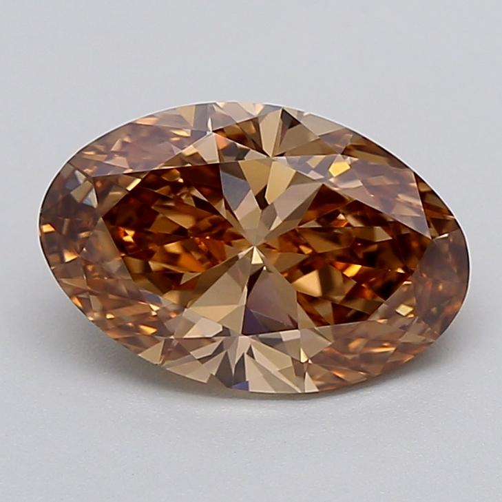 2.00 Ct. Light  Brown Oval Lab Grown Diamond