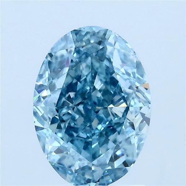 2.04 Ct. Fancy Vivid Blue Oval Lab Grown Diamond
