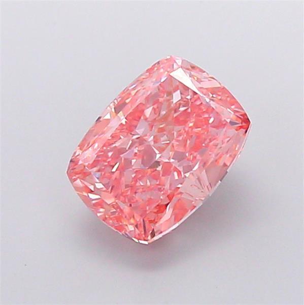 2.90 Ct. Fancy Vivid Pink Cushion Lab Grown Diamond