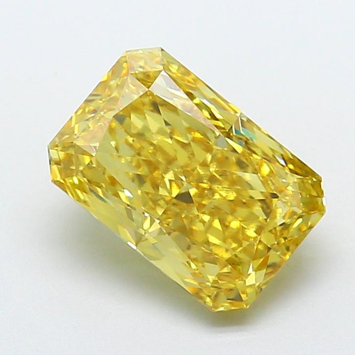 4.13 Ct. Fancy Vivid Yellow Radiant Lab Grown Diamond