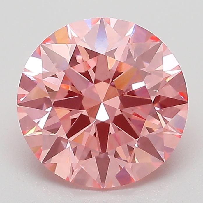 2.09 Ct. Fancy Vivid Pink Round Lab Grown Diamond