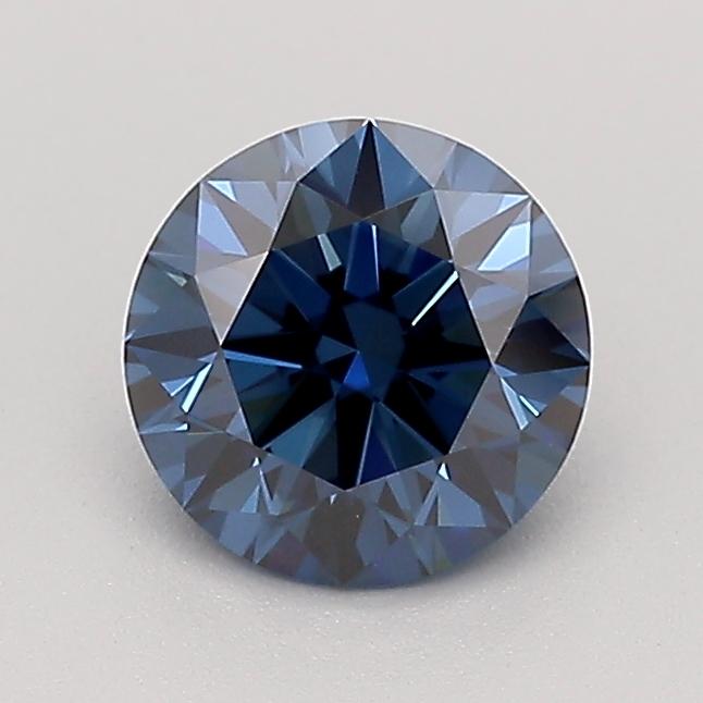 0.77 Ct. Fancy Deep Blue Round Lab Grown Diamond