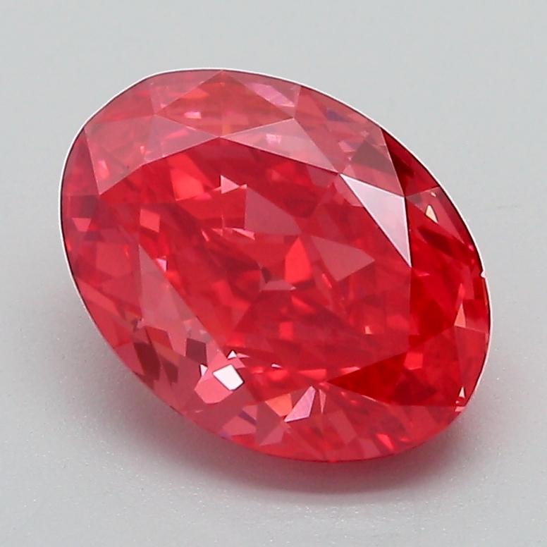 2.22 Ct. Fancy Vivid Pink Oval Lab Grown Diamond
