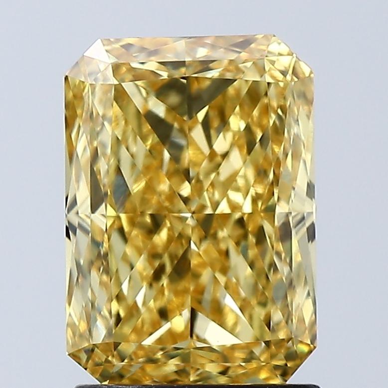 2.04 Ct. Fancy Vivid Yellow Radiant Lab Grown Diamond