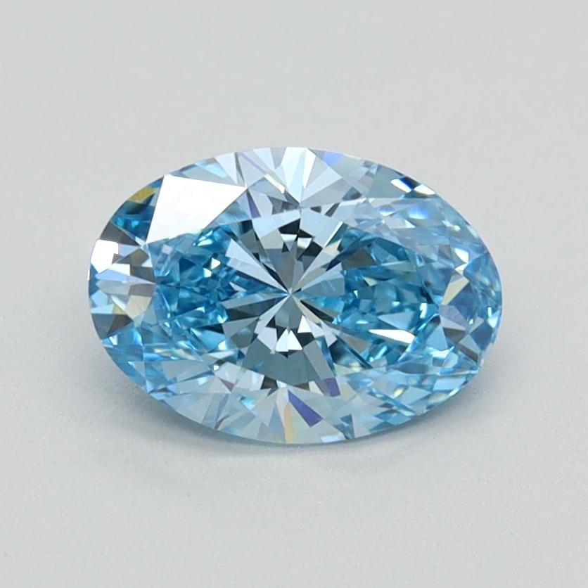 0.83 Ct. Fancy Vivid Blue Oval Lab Grown Diamond