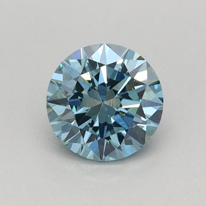 0.41 Ct. Fancy Vivid Blue Round Lab Grown Diamond