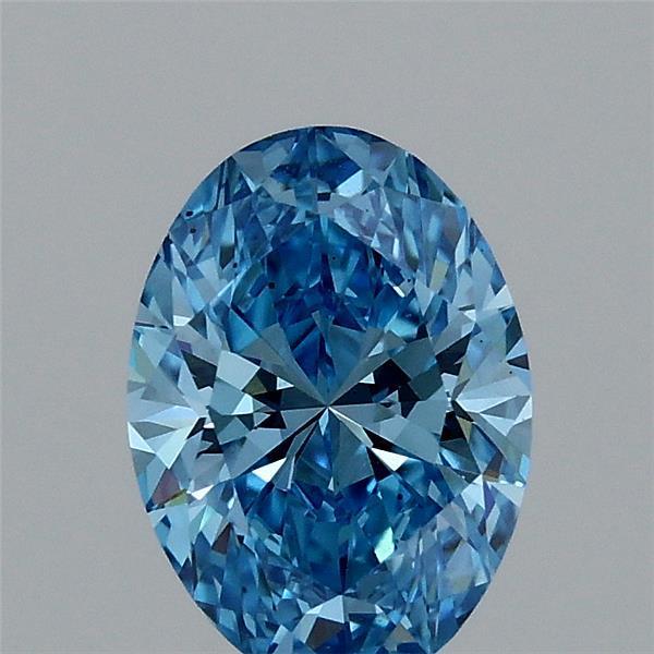 1.02 Ct. Fancy Vivid Blue Oval Lab Grown Diamond