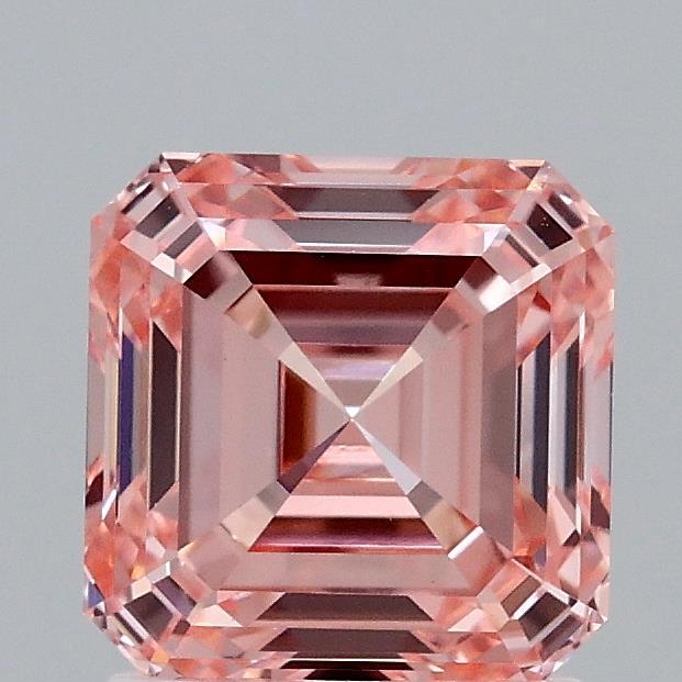 1.74 Ct. Fancy Intense Pink Asscher Lab Grown Diamond