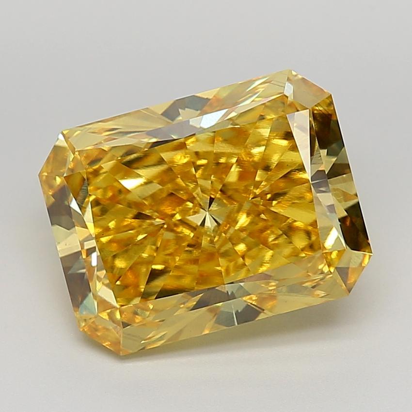 7.05 Ct. Fancy Vivid  Yellow Radiant Lab Grown Diamond