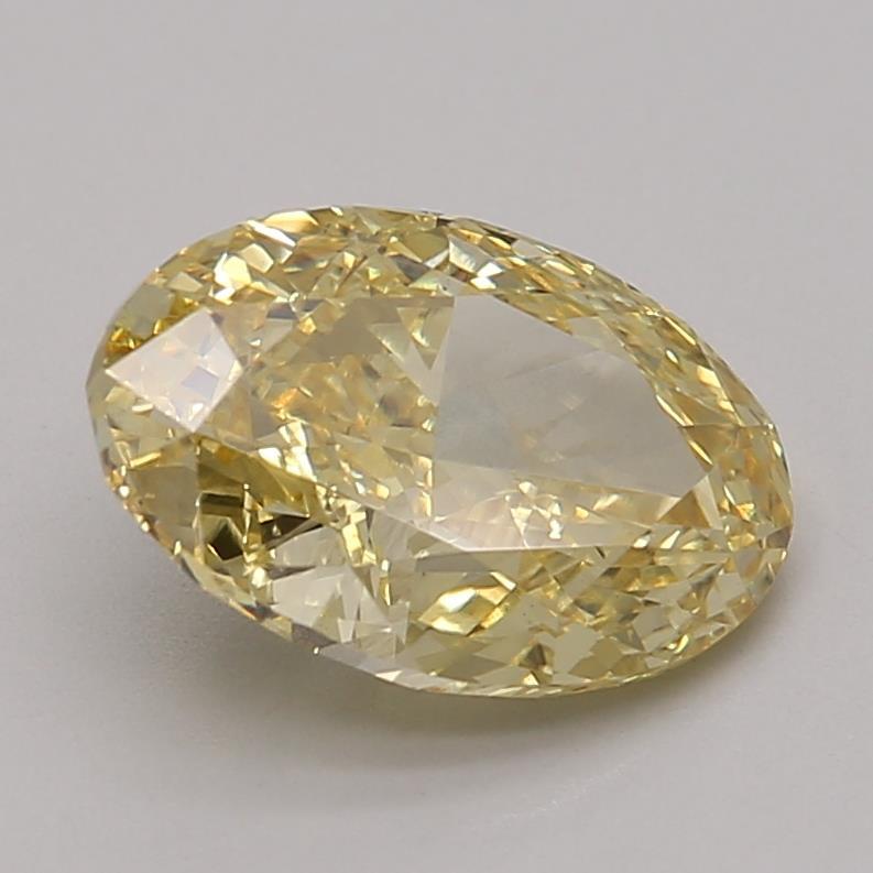 2.56 Ct. Fancy Vivid Yellow Oval Lab Grown Diamond