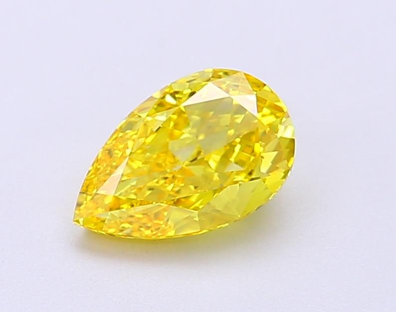 1.17 Ct. Fancy Vivid  Yellow Pear Lab Grown Diamond