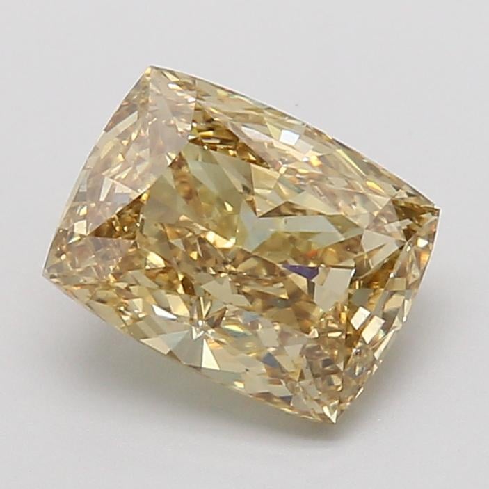 2.53 Ct. Fancy Intense Yellow Cushion Lab Grown Diamond