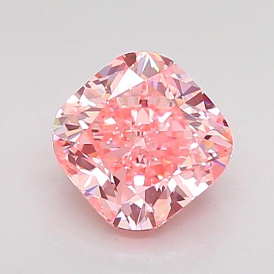 1.00 Ct. Fancy Vivid Pink Cushion Lab Grown Diamond