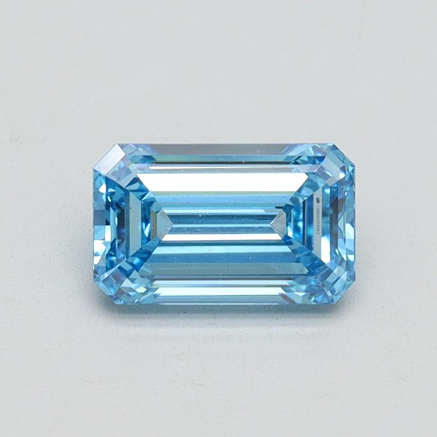 1.01 Ct. Fancy Vivid Blue Emerald Lab Grown Diamond
