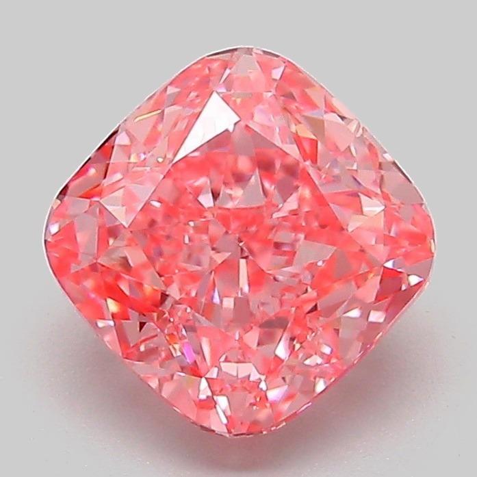 2.09 Ct. Fancy Vivid Pink Cushion Lab Grown Diamond
