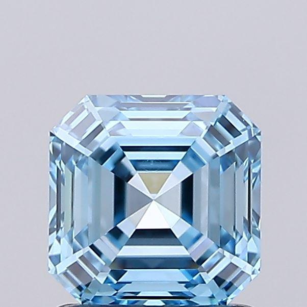 1.07 Ct. Fancy Vivid Blue Asscher Lab Grown Diamond