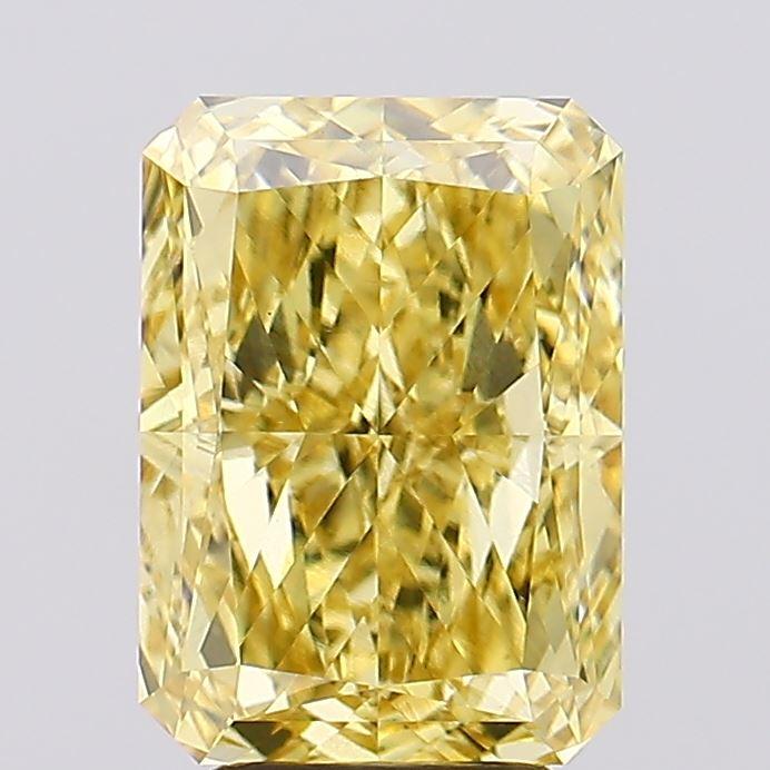 4.69 Ct. Fancy Vivid  Yellow Radiant Lab Grown Diamond