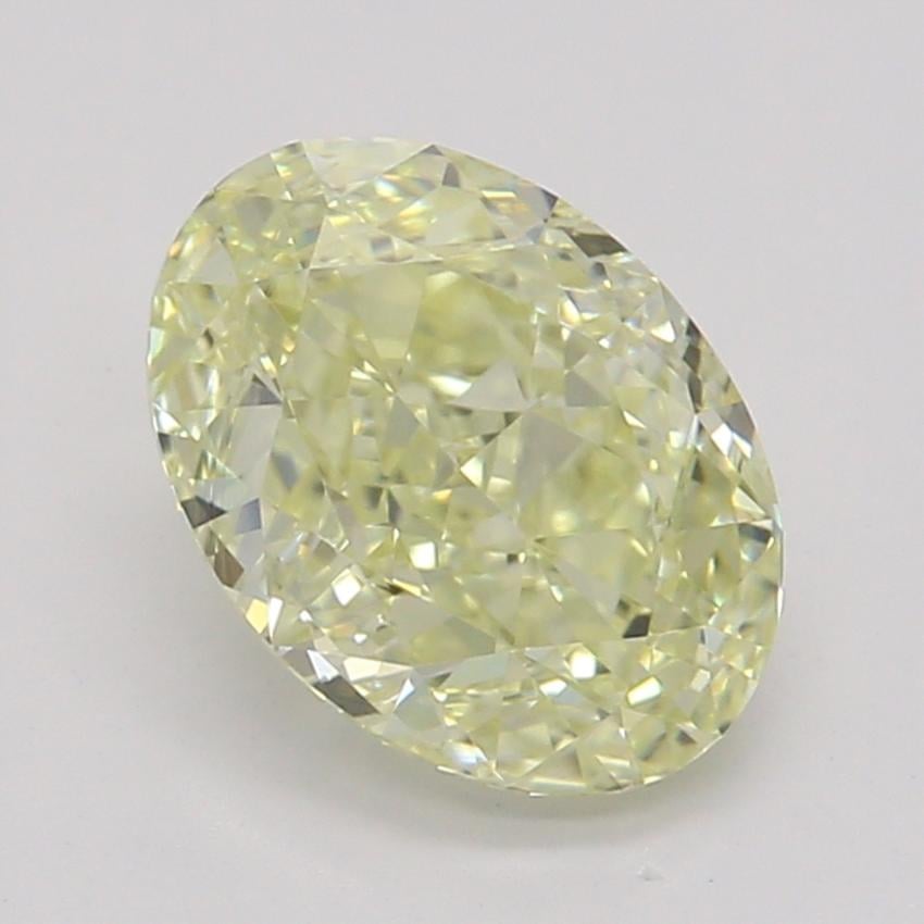 0.90 Ct. Fancy Light Yellow Oval Diamond