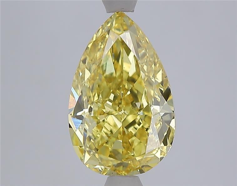3.20 Ct. Fancy Intense  Yellow Pear Lab Grown Diamond