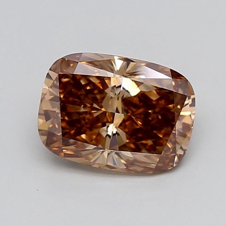 1.98 Ct. Fancy Light  Brown Cushion Lab Grown Diamond