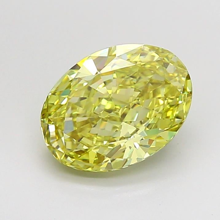2.67 Ct. Fancy Intense Yellow Oval Lab Grown Diamond