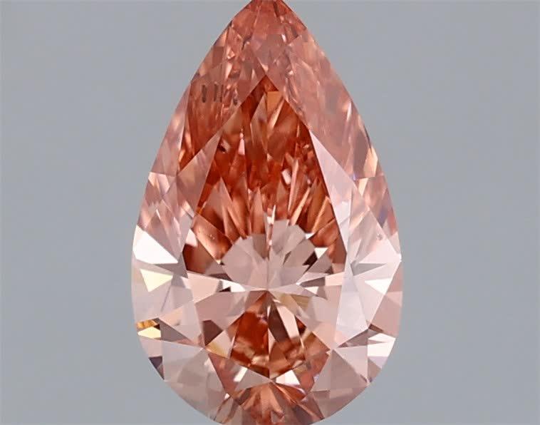 0.70 Ct. Fancy Intense Pink Pear Lab Grown Diamond