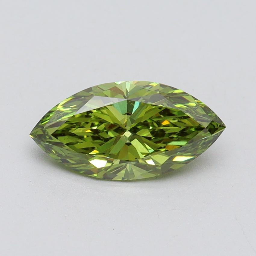 1.02 Ct. Fancy Vivid Green Marquise Lab Grown Diamond