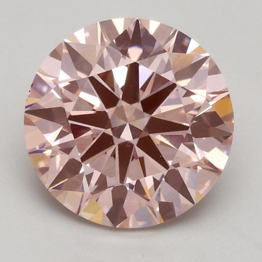 2.53 Ct. Fancy Intense Pink Round Lab Grown Diamond