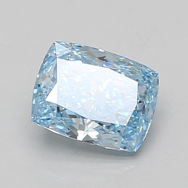 1.56 Ct. Fancy Vivid Blue Cushion Lab Grown Diamond