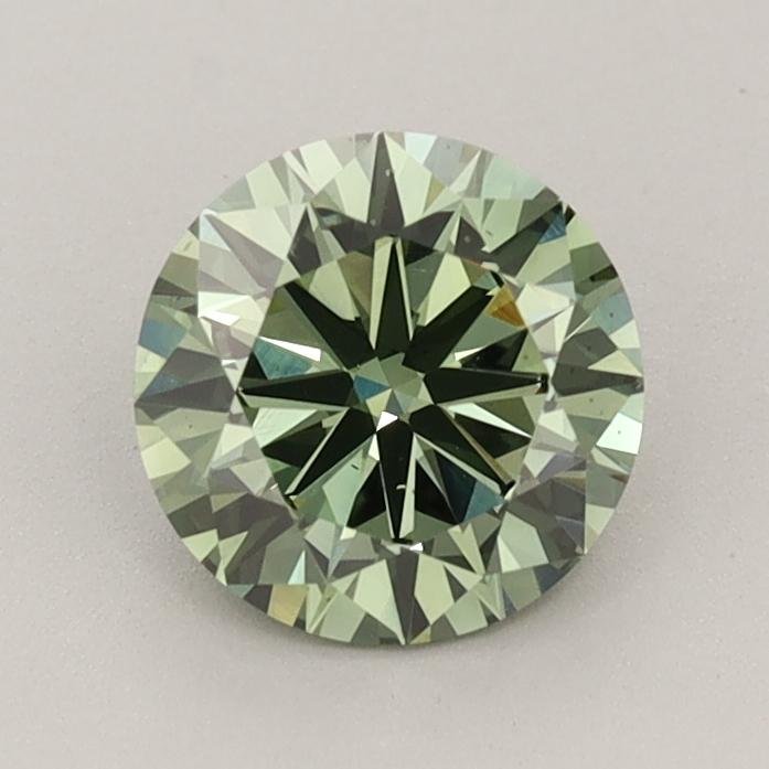 1.00 Ct. Fancy Vivid  Green Round Lab Grown Diamond
