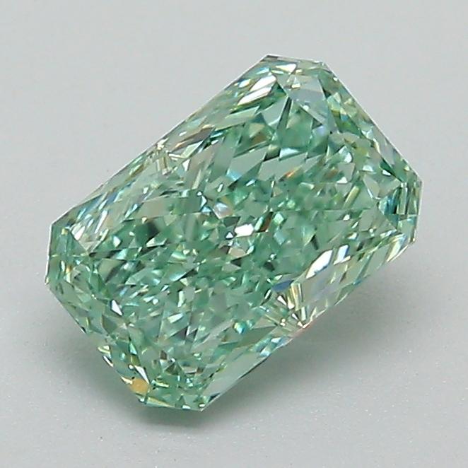 1.09 Ct. Fancy Vivid Green Radiant Lab Grown Diamond