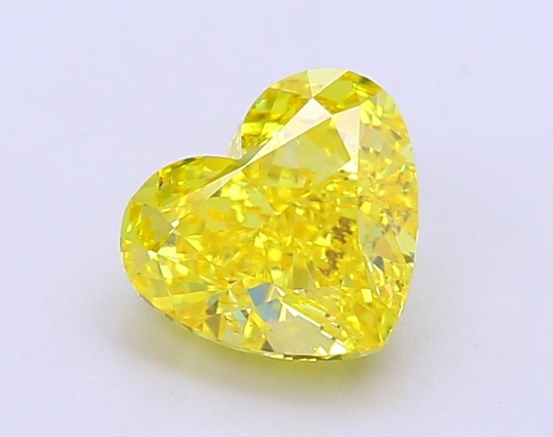 2.03 Ct. Fancy Vivid Yellow Heart Lab Grown Diamond