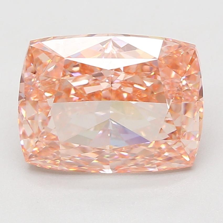 6.43 Ct. Fancy Vivid Pink Cushion Lab Grown Diamond