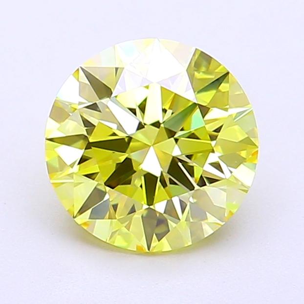 1.59 Ct. Fancy Intense Yellow Round Lab Grown Diamond