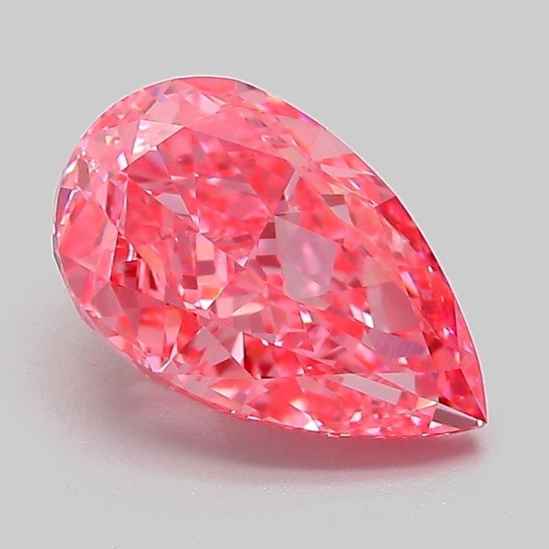 2.09 Ct. Fancy Vivid Pink Pear Lab Grown Diamond