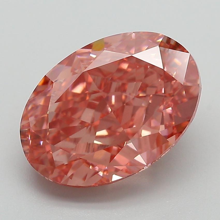 4.74 Ct. Fancy Vivid  Pink Oval Lab Grown Diamond