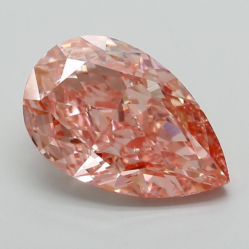 6.00 Ct. Fancy Vivid  Pink Pear Lab Grown Diamond