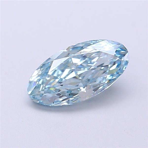 1.02 Ct. Fancy Intense Greenish Blue Oval Lab Grown Diamond